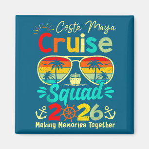 Vintage Costa-Maya-Kreuzfahrt-Truppe 2026 Kreuzfah Magnet