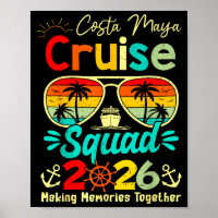 Vintage Costa-Maya-Kreuzfahrt-Truppe 2026 Kreuzfah