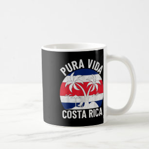 Vintage Costa Rica Flagge Pura Vida Beach Summer V Kaffeetasse