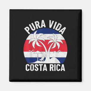 Vintage Costa Rica-Flagge Pura Vida Strand Sommerf Magnet