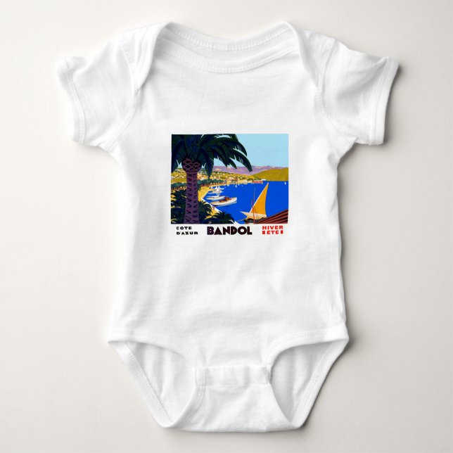 Vintage Cote D'Azur Baby Strampler (Vorderseite)