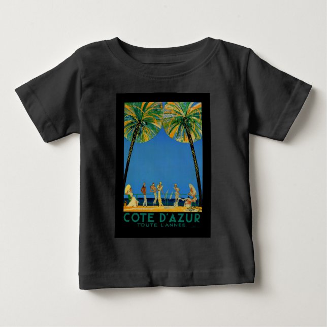 Vintage Côte d'Azur Baby T-shirt (Vorderseite)