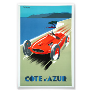 Vintage Côte d'Azur Côte d'Azur Racing Reisen P Fotodruck