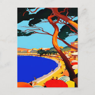 Vintage Côte d'Azur Feiertagspostkarte