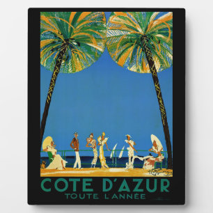 Vintage Côte d'Azur Fotoplatte