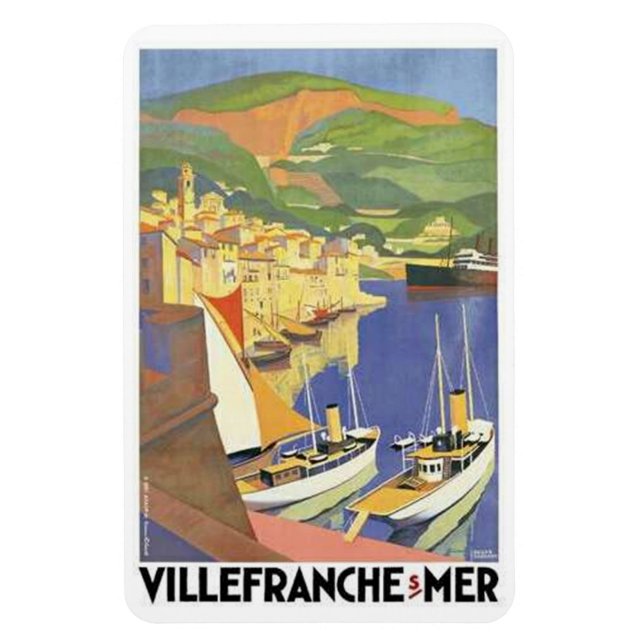 Vintage Côte d'Azur, Frankreich - Magnet (Vertikal)
