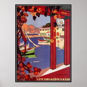 Vintage Côte d'Azur, Frankreich - Poster