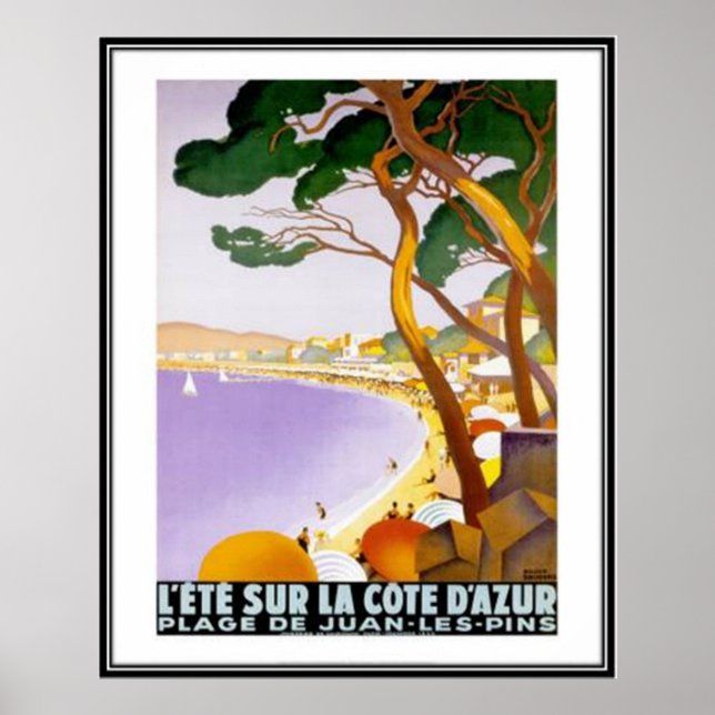 Vintage Côte d'Azur, Frankreich - Poster (Vorne)
