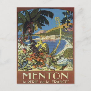 Vintage Côte d'Azur, Frankreich - Postkarte