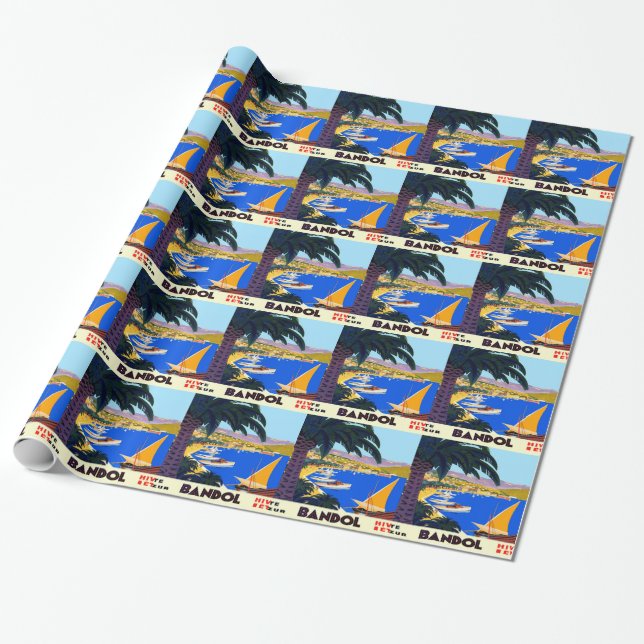 Vintage Cote D'Azur Geschenkpapier (Ungerollt)