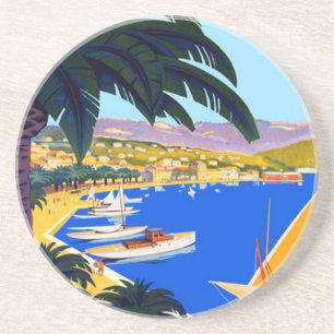 Vintage Cote D'Azur Getränkeuntersetzer