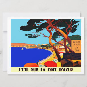 Vintage Côte d'Azur Karte