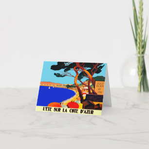 Vintage Côte d'Azur Karte