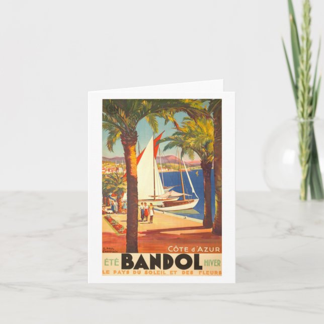 Vintage Côte d'Azur Karte (Vorderseite)