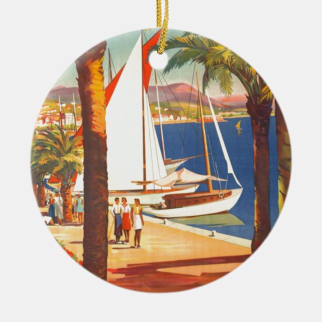 Vintage Côte d'Azur Keramikornament (Vorne)
