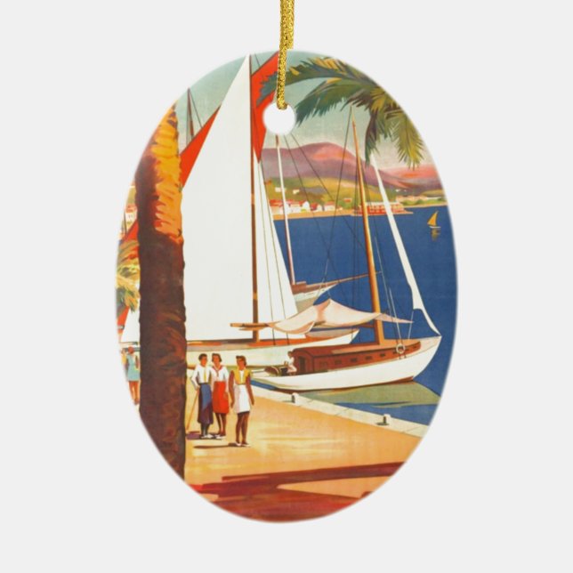 Vintage Côte d'Azur Keramikornament (Vorne)