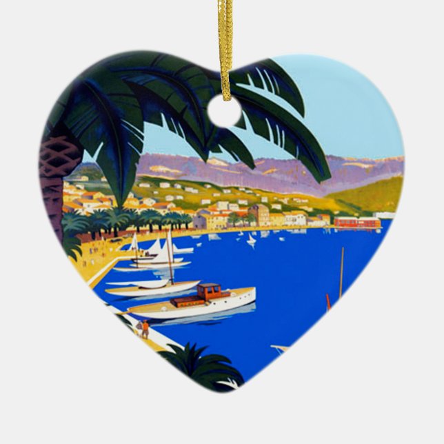 Vintage Cote D'Azur Keramikornament (Vorne)