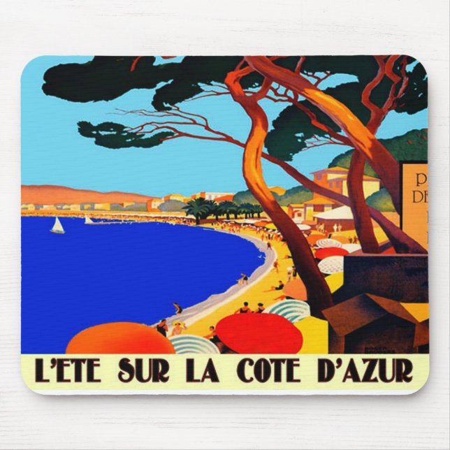 Vintage Côte d'Azur Mousepad (Vorne)