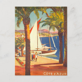 Vintage Côte d'Azur Postkarte