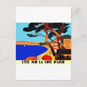 Vintage Côte d'Azur Postkarte