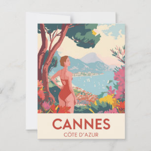 Vintage Côte d'Azur Postkarte