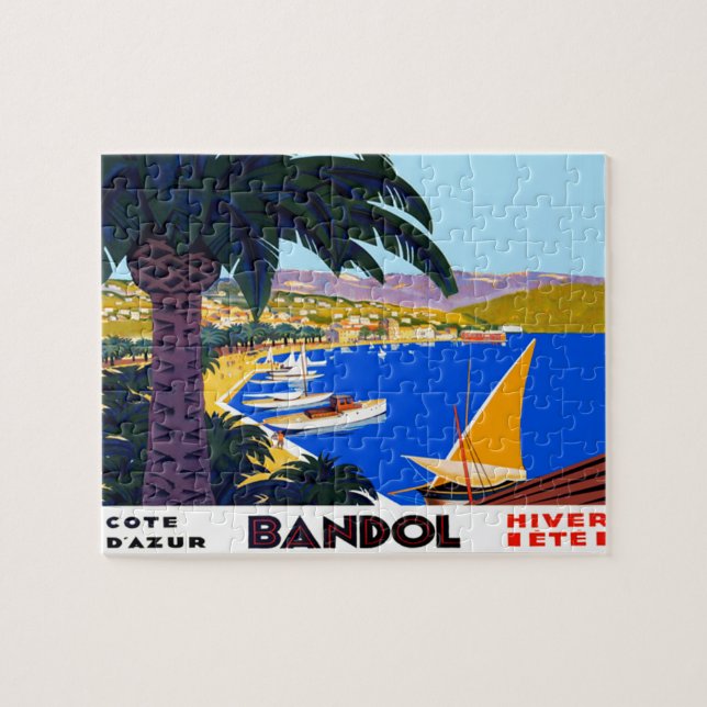 Vintage Cote D'Azur Puzzle (Horizontal)