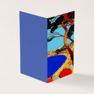 Vintage Cote D'Azur Reisekarte