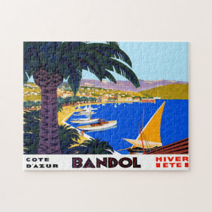 Vintage Côte d'Azur Reisevorführung Puzzle