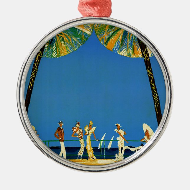 Vintage Côte d'Azur Silbernes Ornament (Vorne)