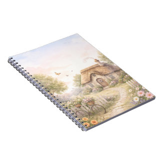 Vintage Cottage Spiral Photo Notebook Notizblock