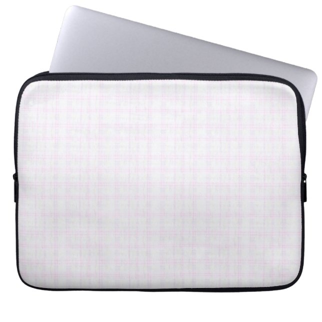 Vintage Cottage White Blush Plaid Laptopschutzhülle (Vorderseite)