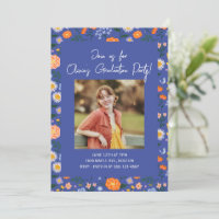 Vintage CottageCore Floral Foto Graduation Party