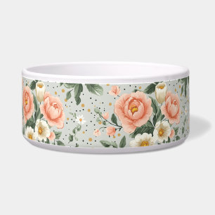Vintage Cottagecore-Rosen-Hundeschüssel Napf