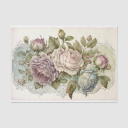 VIntage, Cottagecore-Rosen Seidenpapier