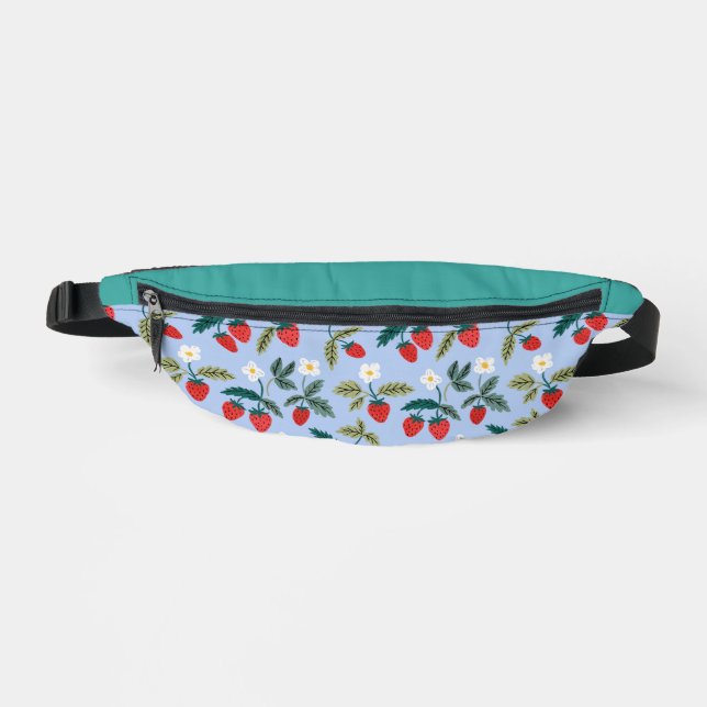 Vintage Cottagecore Strawberry Pattern Bauchtasche (Vorderseite)