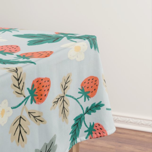 Vintage Cottagecore Strawberry Pattern Tischdecke (Beispiel)