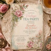 Vintage Cottagecore Vintage Sweet 16 Tee-Party