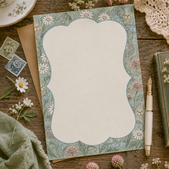 Vintage Cottagecore Wildflower  Briefpapier (Von Creator hochgeladen)