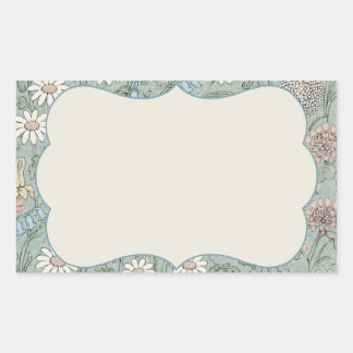Vintage Cottagecore Wildflower Rechteckiger Aufkleber
