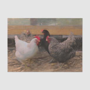 Vintage Country Barnyard Huhn Seidenpapier
