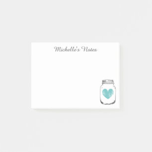 Vintage Country-Chic-Mason-Glas-Post-it®-Noten Post-it Klebezettel