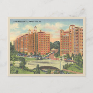 Vintage Country Club Plaza Kansas City MO Postkarte