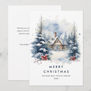 Vintage Country Hose Weihnachtsbaum Unternehmen Feiertagskarte