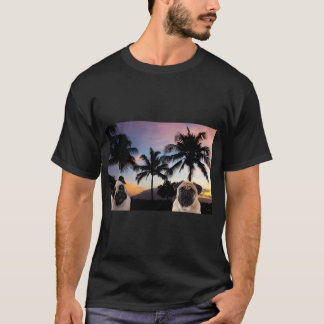 Vintage Country rauer Himmel Mops Hund Geschenk T-Shirt