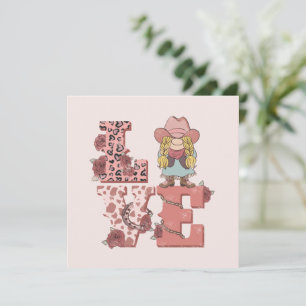 Vintage Country-Style "Liebe" mit einem blonde Cow