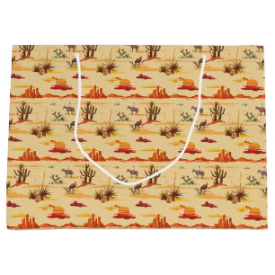 Vintage Country Western Cowboy Große Geschenktüte