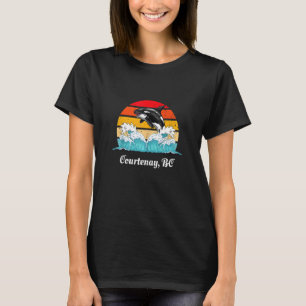 Vintage Courtenay BC abgenutzter Orca-Schwertwal T-Shirt