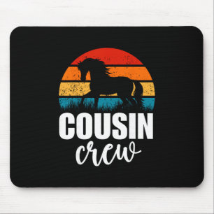 Vintage Cousin Crew Pferdeliebhaber Familie Matchi Mousepad