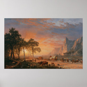 Vintage-Covered-Wagons auf dem Oregon Trail Poster