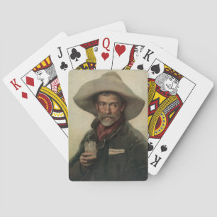 Vintage-Cowboy-Bierwerbung-Litho-Spielkarten Spielkarten